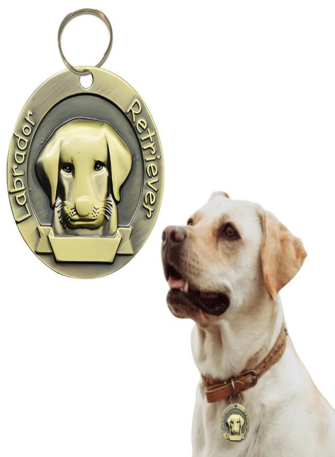 سايج سكوير قلادة تذكارية مربعة الشكل من البرونز بتصميم عتيق، تُستخدم كطوق تعريف للكلاب (لابرادور / جولدن ريتريفر) - Image 1